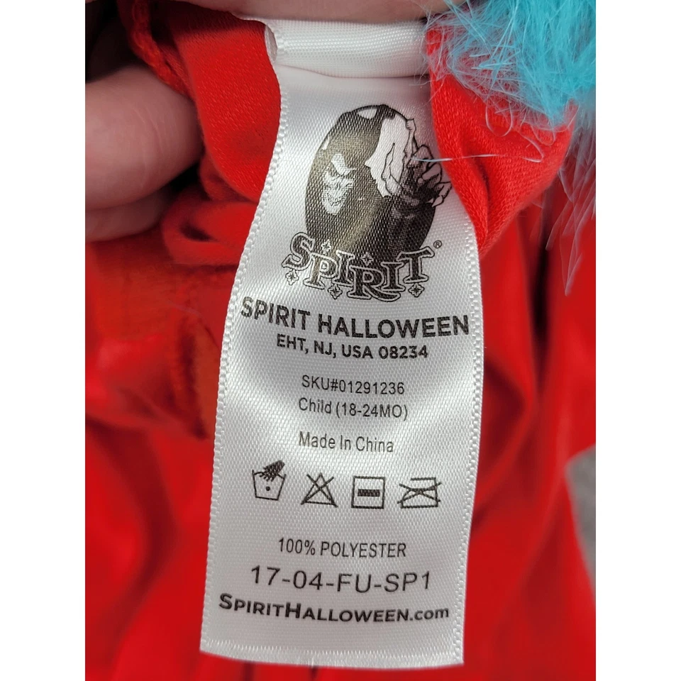 Комбинезон с капюшоном Dr Seuss Thing 1 Thing 2 пижама детский 18-24 М - Изображение 3 из 4