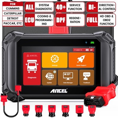ANCEL V5 HD Diesel Heavy Duty Truck Diagnostic Scanner ECU Coding Active Test