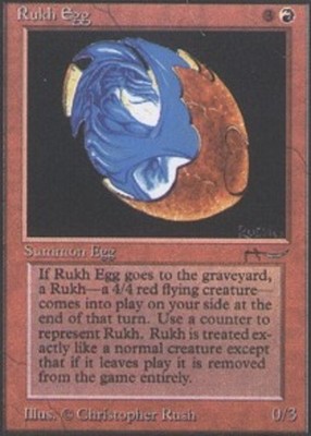 [1x] Rukh Egg (Dark) Played, English Arabian Nights MTG Magic