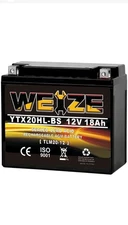 Weize YTX20HL-BS Battery High Performance - Maintenance Free - Sealed AGM ETX
