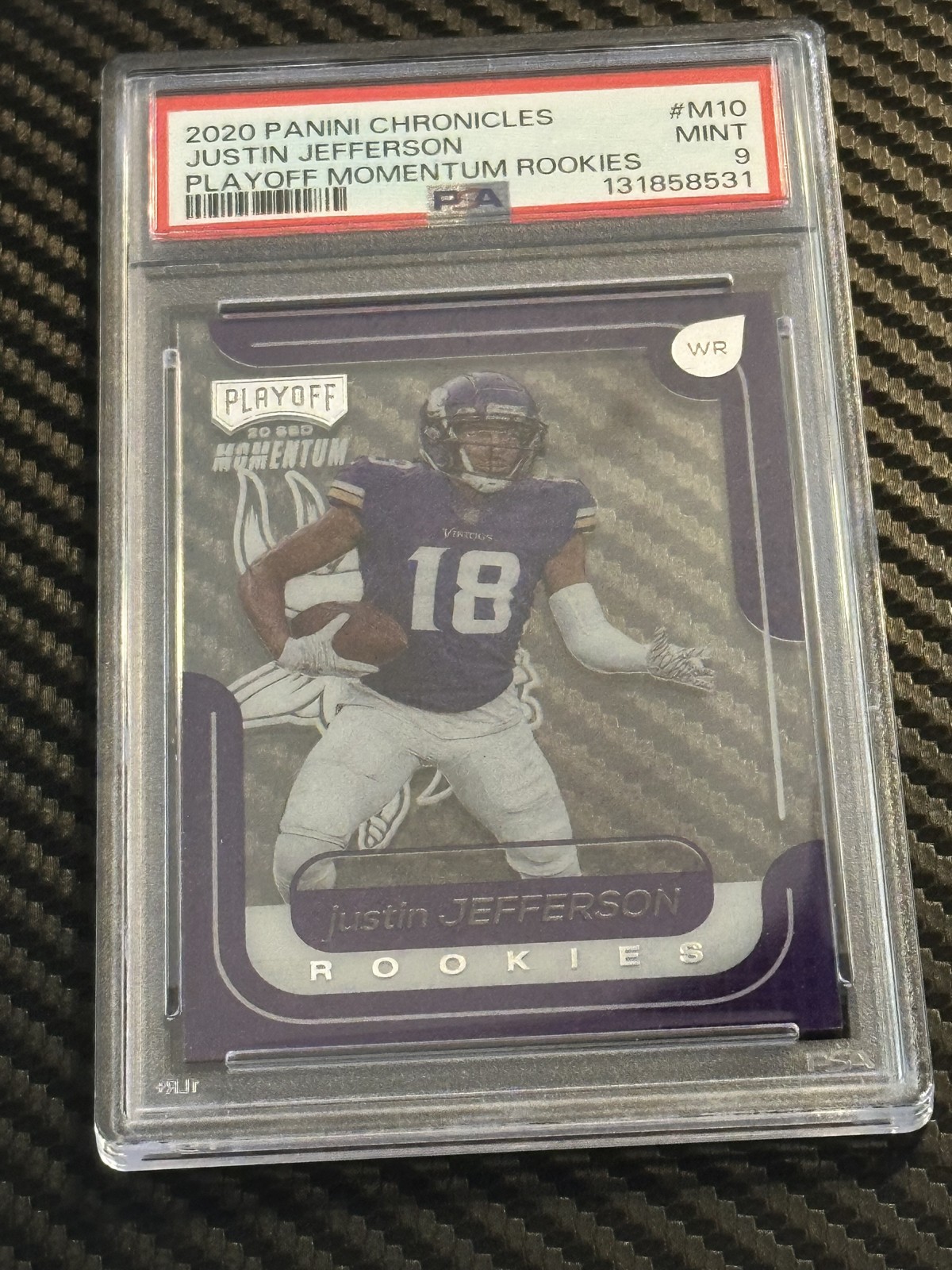 2020 Chronicles - Playoff Momentum Rookies Justin Jefferson #M-10 (RC) PSA 9