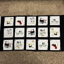 Kats By Kelly Cotton Quilting Fabric Panel  Timeless Treasures Fabrics  24"x44"