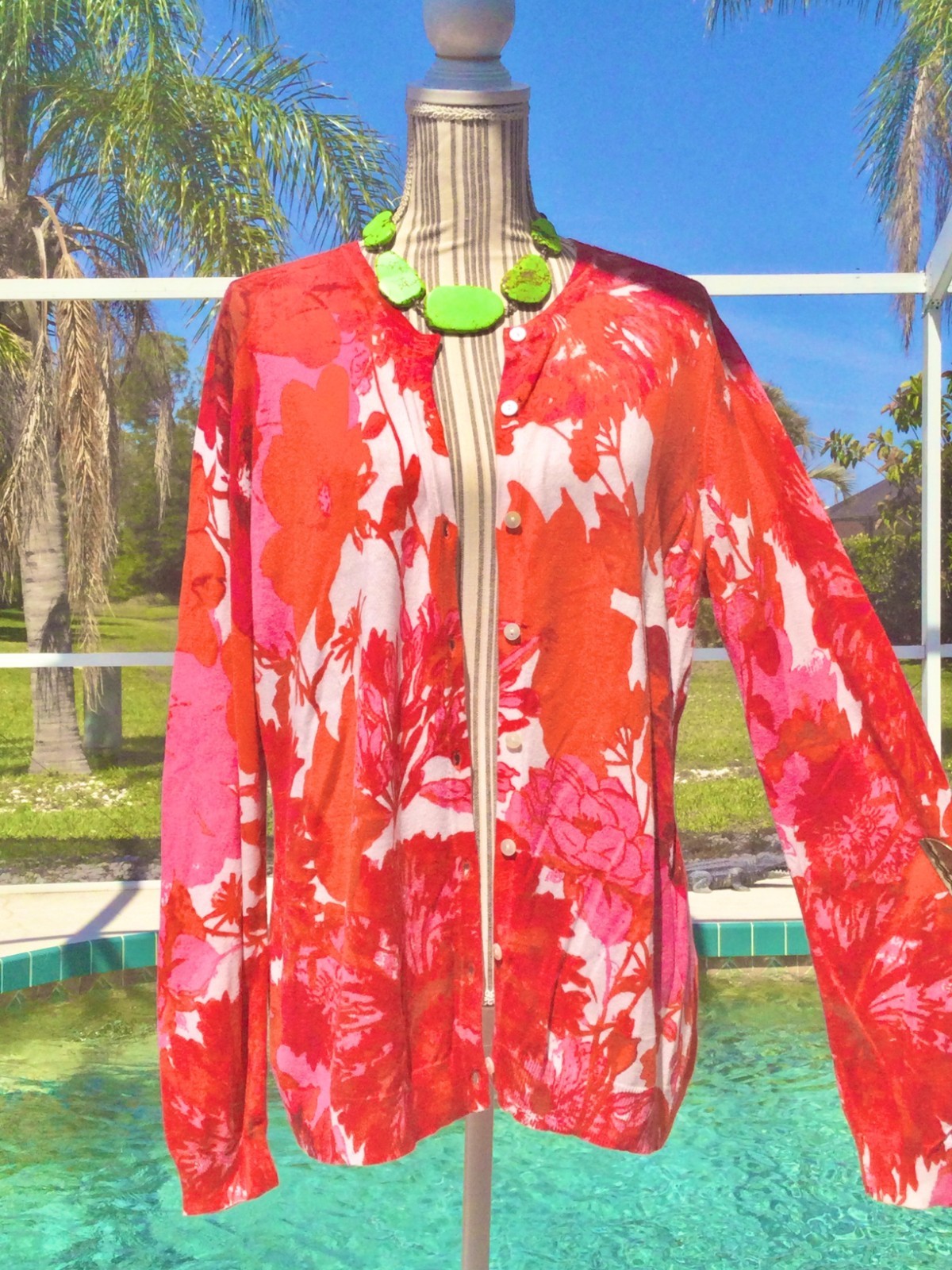 WHBM Black,White DRAMATIC Zebra Beaded Front LITE… - image 6