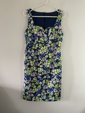 Phase Eight Floral Sheath Dress Sweetheart Neck Knee Length Formal Size 12 Work