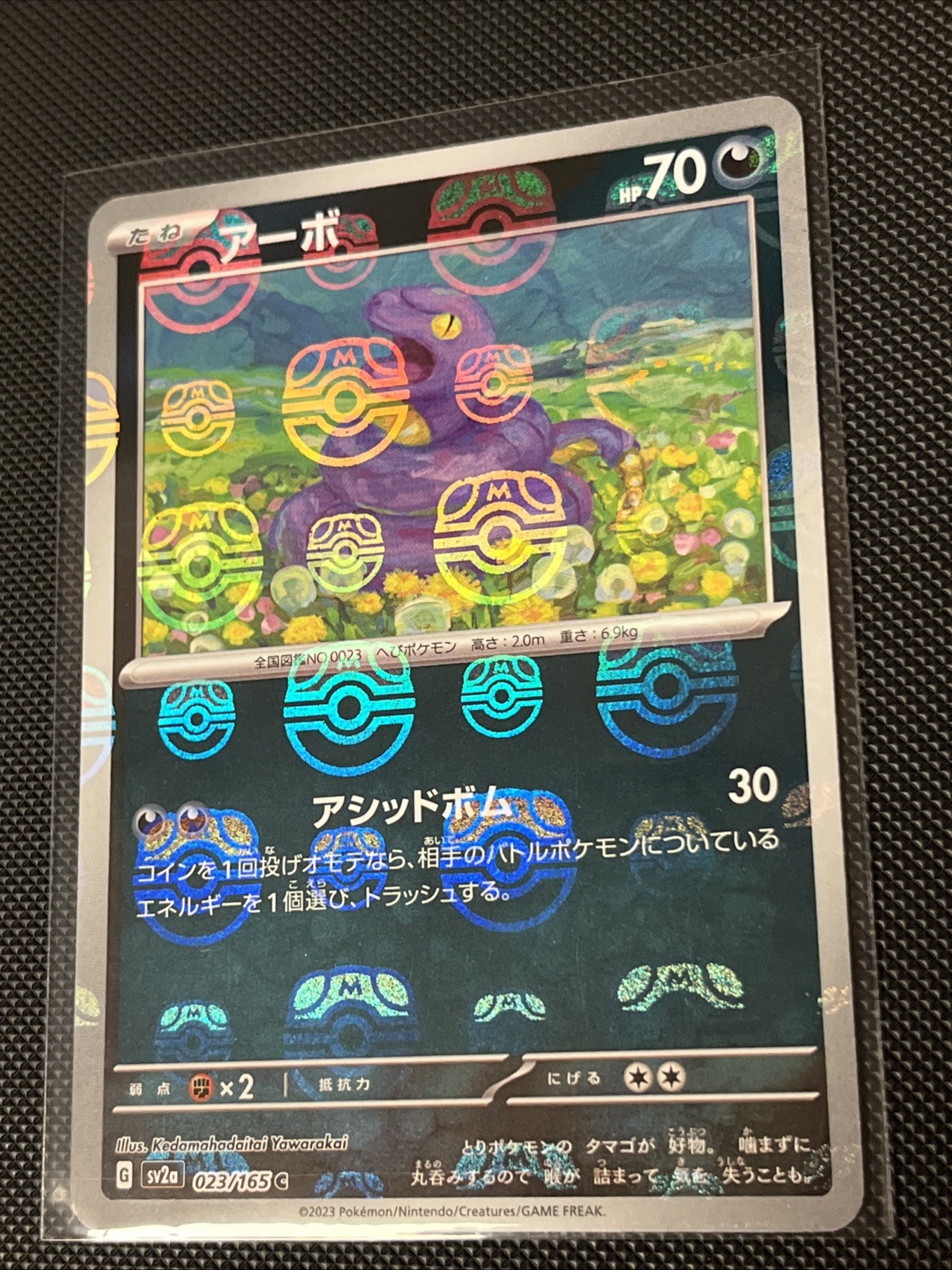 Ekans (Master Ball Pattern) 023/165 Sv2a: Pokemon Card 151 Holo (Japanese) NM