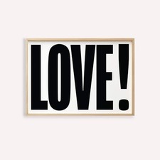 Modern LOVE Typography Wall Art Print Bold Poster for Stylish Homes