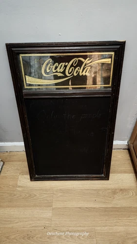 Vintage Coca-Cola Chalk Board Black/Gold leafed