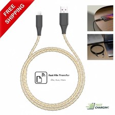 For iPhone Charger Cable USB Cable Adaptor 1M With LED Lights Data Sync iPad