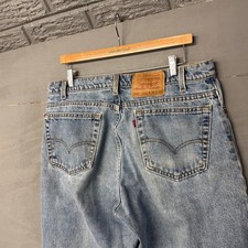 Levi Strauss 550 Mens Jeans 36x32 Relaxed Fit Tapered Leg Blue Denim