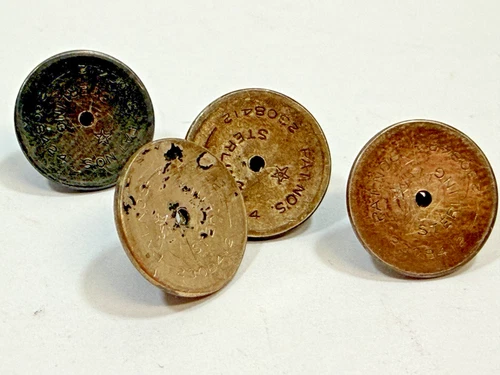 Lot of (4) WW 2 Sterling Flat Butterfly Clutch Backs for Military Badges Pins