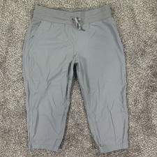 Lululemon Dance Studio Mid Rise Cropped Capri Pants Womens 8 Light Gray Workout