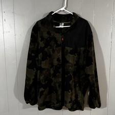 Starter Men's Quarter Zip Fleece Pullover Camouflage Green Size XL 46-48 
