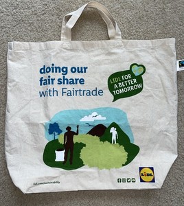 LIDL Reusable Fairtrade Sustainable Cotton Grocery Shopping Bag LIDL Gear