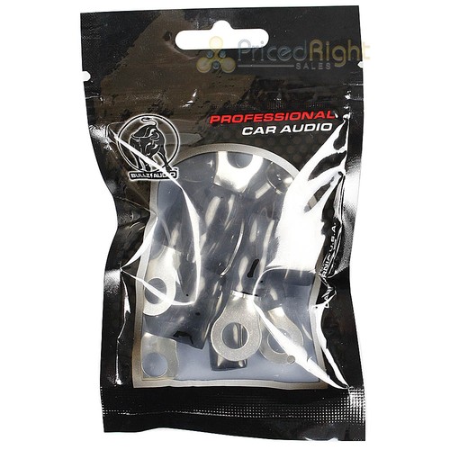 Bullz Audio 10 Pack 4 Gauge Ring Terminal 5/16" Hole Nickle Plated Black BRT4B - Picture 5 of 6