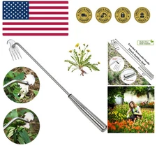 Weed Puller Tool Garden Weed Pulling Tool,Portable Garden Stainless Steel Wee...
