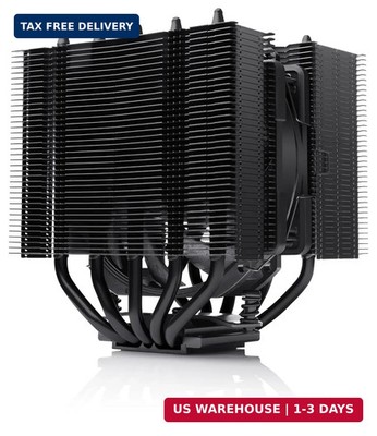 NH-D12L chromax.Black, Low-Height Dual-Tower CPU Cooler (120mm, Black)