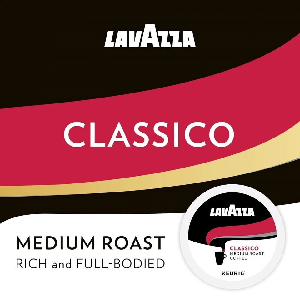 Lavazza Classico Single-Serve Coffee K-Cups for Keurig Brewer, Medium Roast, 88 - Image 4 of 4