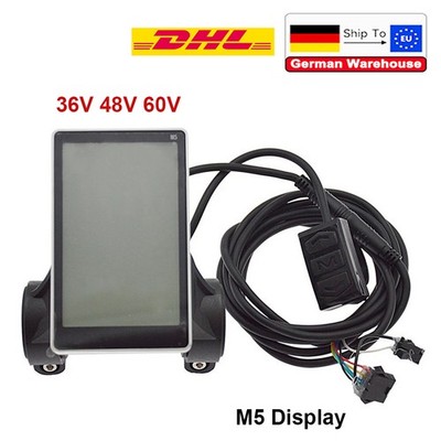 36V 48V 60V M5 Display Power Speed Meter Control Panel for Electric Bike Scooter