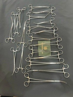 20 PCS SET VASCULAR CLAMPS SURGERY INSTRUMENTS DEBAKY SURGICAL INSTRUMENTS