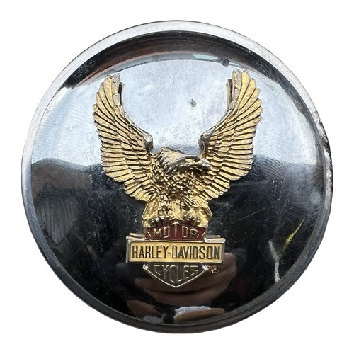 Harley-Davidson Fuel Tank Cap Chrome Eagle Emblem Motorcycle Vintage Original