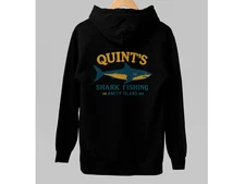 Shark Fishing Hoodie Retro Ocean Sweatshirt Quints Style Vintage Graphic