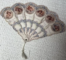 Vintage Folding Fan, Old Paint Factory 1992 Victorian style