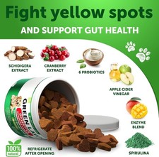 Grass Burn Spot Chews for Dogs 120 Treats Pee Lawn Spot Saver Caused by Dog OR 