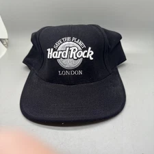 Vintage Hard Rock Cafe Save The Planet London Buckle Strap 100% Cotton Blk NWT 