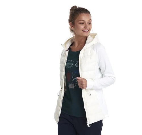 👗BARBOUR Underwater Fibre Down Lightweight Sweat £129 White Jacket 👗 S M 8 10 - Picture 10 of 14