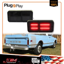 2x Smoke Rear Red LED Side Marker Signal Light For 68-72 Chevrolet GMC C/K Truck