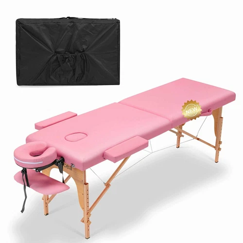 Portable Massage Bed Lash Bed with Carrying Case SPA Table Height Adjustable