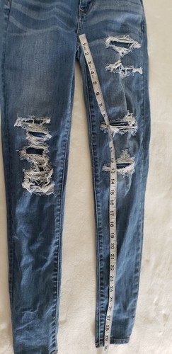 American Eagle High Rise Super Stretch Distressed Jeggings Damen Gr. 00 R - Bild 6 von 10