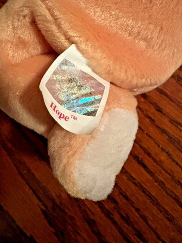 Retired 1998 Ty Beanie Baby "Hope" the Praying Bear with Rare Tag Errors - Picture 4 of 4