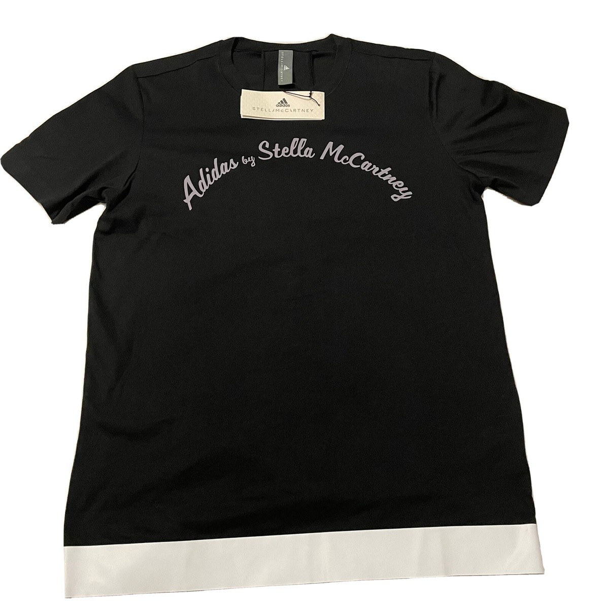 adidas by Stella McCartney Logo Performance T-Shirt Black Size 