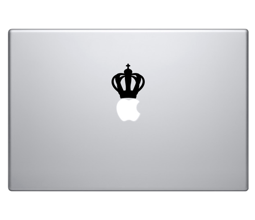 Crown Tiara Vinyl Decal Sticker For Laptop Macbook Fits Above Apple logo - Queen - Picture 1 of 2