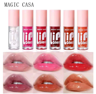 MAGIC CASA 6pcs/set Small Bottle Hydrating Jelly Lip Oil Long-Lasting Moisturize
