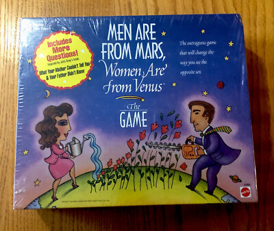 VINTAGE 1998 MATTEL GAME, MEN ARE FROM MARS, WOMEN ARE FROM VENUS FACTORY SEALED