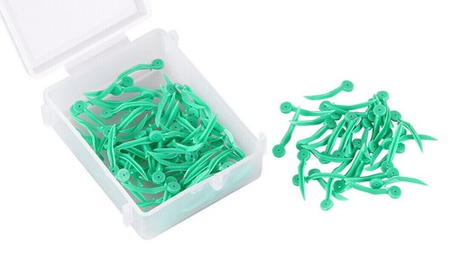 100/Box Disposable Dental Plastic Wedges Plastic Concave Design Wedge W/ Hole - Picture 35 of 37