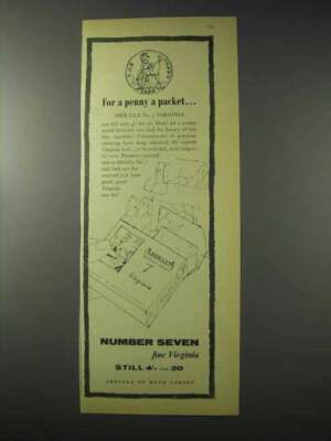 1958 Abdulla Number Seven Cigarettes Ad - Penny Packet | eBay