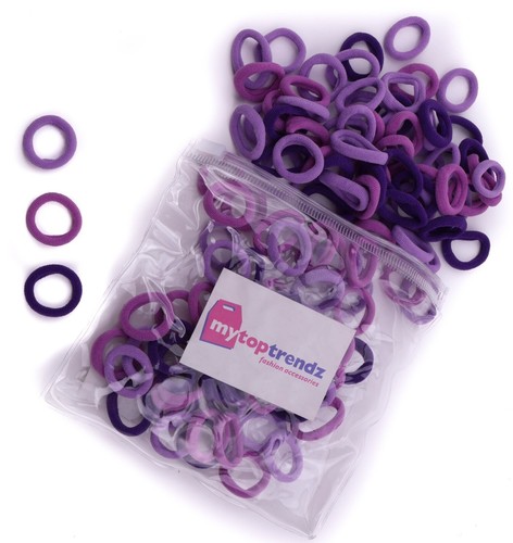 Mini lazos elásticos suaves de tela de jersey bobble para el cabello bandas para el cabello escolares - Imagen 45 de 86