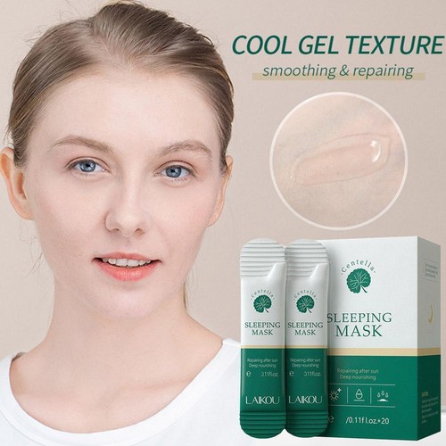 20pcs Centella Asiatica Gel Mask Hydrating and Moisturizing Sleeping Mask E2I4