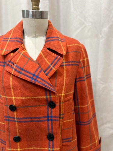 SUNDANCE Courtney Peacoat Sz PM Gingerplaid - Picture 3 of 9