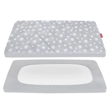 Pack N Play Mattress Pad Cover Printed Mini Crib Quilted Playpen Pad 39"×27"