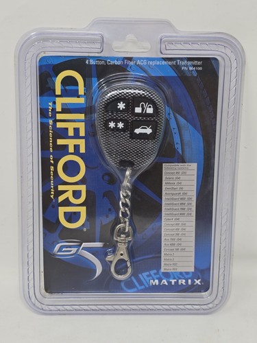 Clifford 904100 4-Button, Carbon ACG Replacement Transmitter - New & Sealed