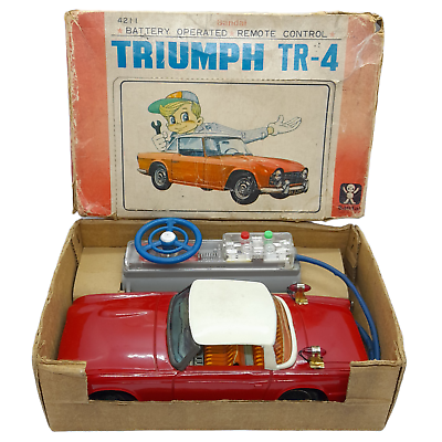 バンダイのリモコン付き Triumph TR4 ブリキ バンダイのリモコン付き Triumph TR4 ブリキ バンダイのリモコン