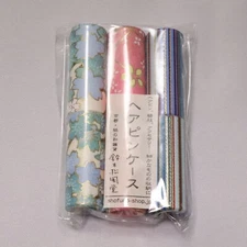Handicraft Hair Pin Case 3pcs Set Yuzen Dyeing Paper Kyoto Suzuki Shofudo A