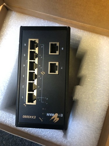 New Etherwan EX45080-00B Hardened Unmanaged Ethernet POE Switch - Picture 3 of 6