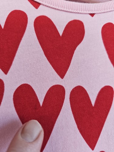 Hanna Andersson Pink Red Heart Print Twirl Power Dress Valentines Girls Size 130 - Picture 4 of 11