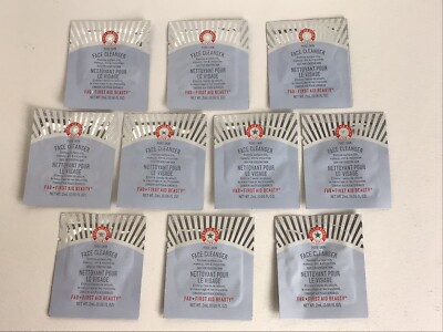Lot 10 First Aid Beauty FAB FACE CLEANSER Makeup Remover Grime Sample 2ml Each