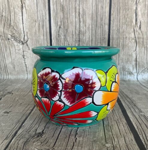 Small/Mini Mexican Talavera Self-Watering African Violet Pot - Picture 2 of 7